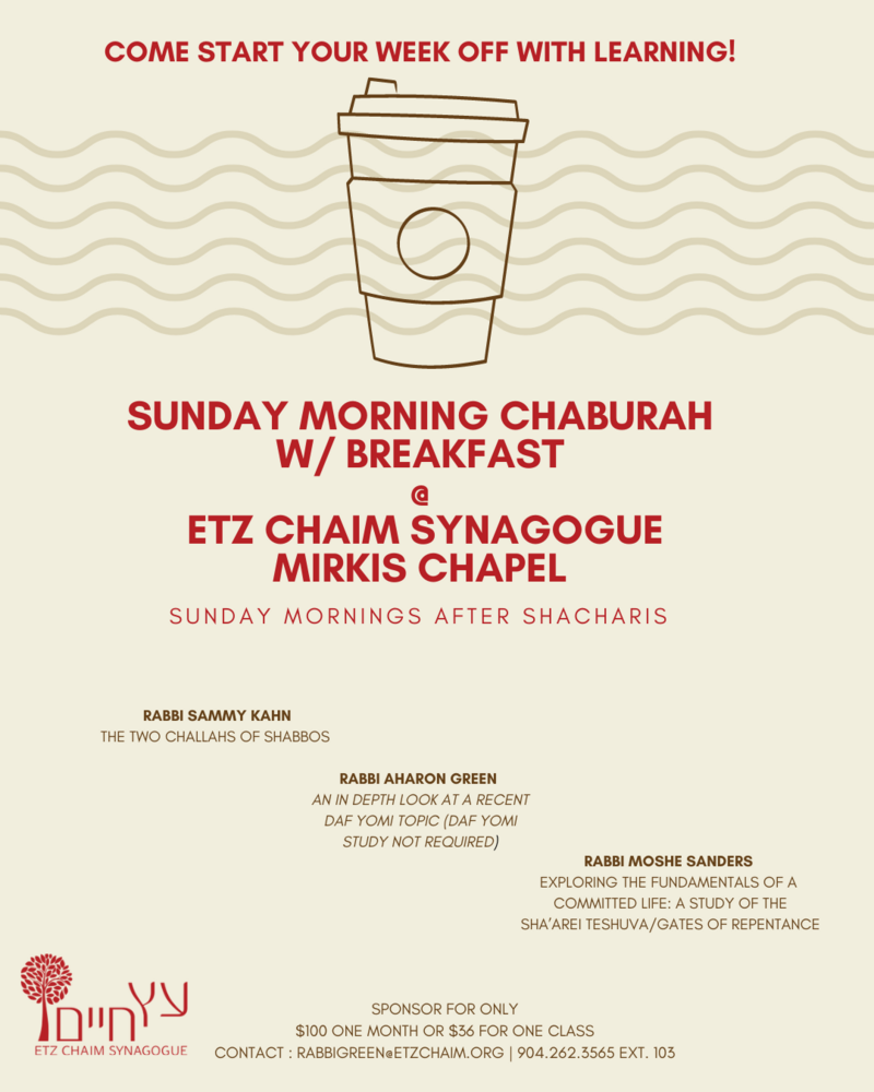 Banner Image for Sunday Morning Chaburah